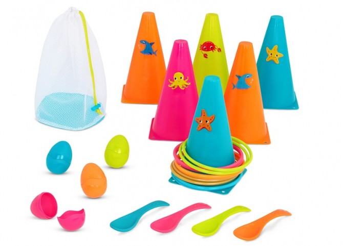 Zestaw do 2 gier na świeżym powietrzu B. Toys - Obręcze i jajka